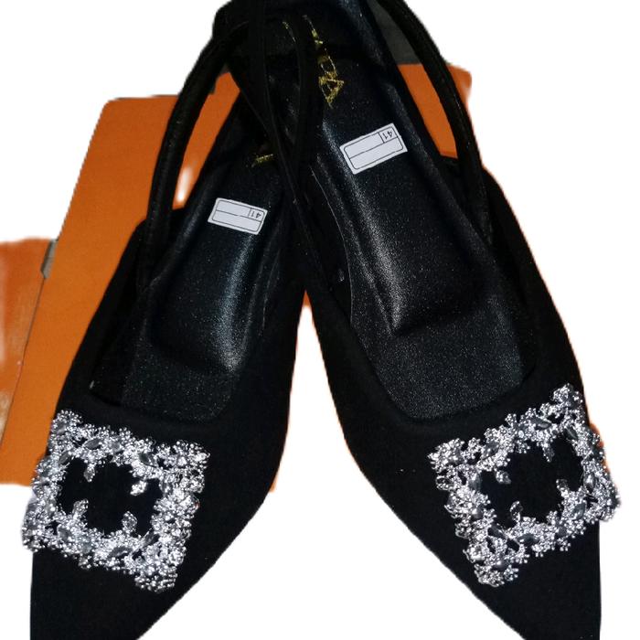 Sendal Wanita Spatu Bakpau Tali Belakang Hell Qt009 5cm - Karet, Cewek, Sandal