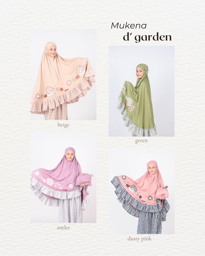 [RUMAH DANNIS] Mukena Potongan Atas Bawah Anak anak D GARDEN Terbaru Rumah Dannis sale 15%