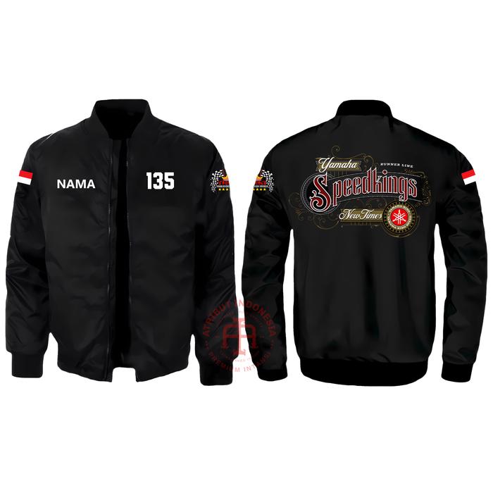 Jaket Bomber Rx King 135 Speed Kings Kaos Lengan Panjang Lengan Pendek Hitam Premium Combed24s Grati