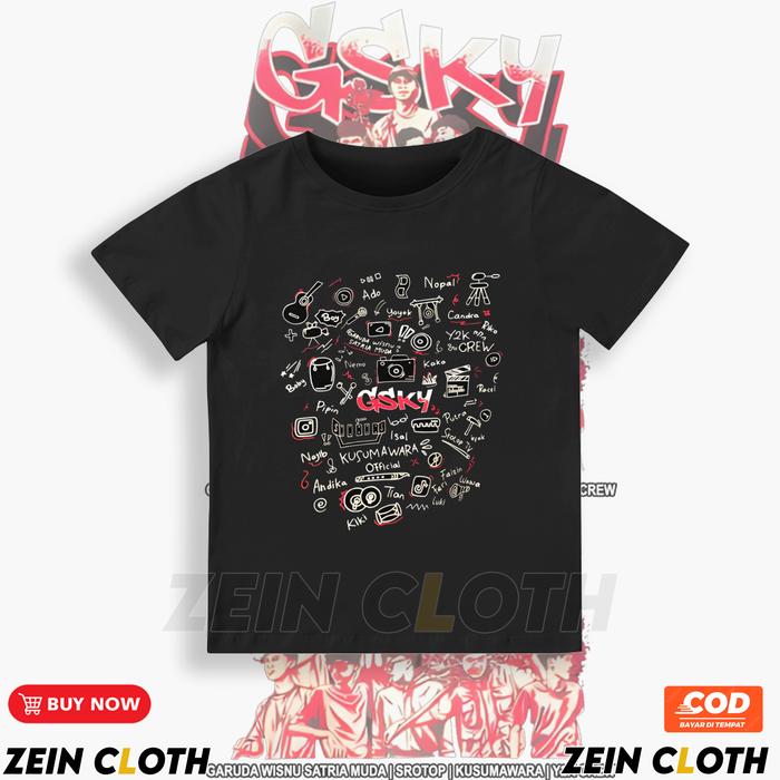 Kaos T Shirt Anak GSKY GWSM Y2K Crew / Kaos Anak GSKY GWSM Srotop TV Kusumawara Y2K Crew