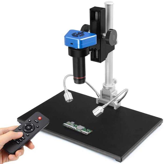 4K HDMI FHD Mikroskop Digital HDMI/USB 150X Set Kamera untuk Ponsel