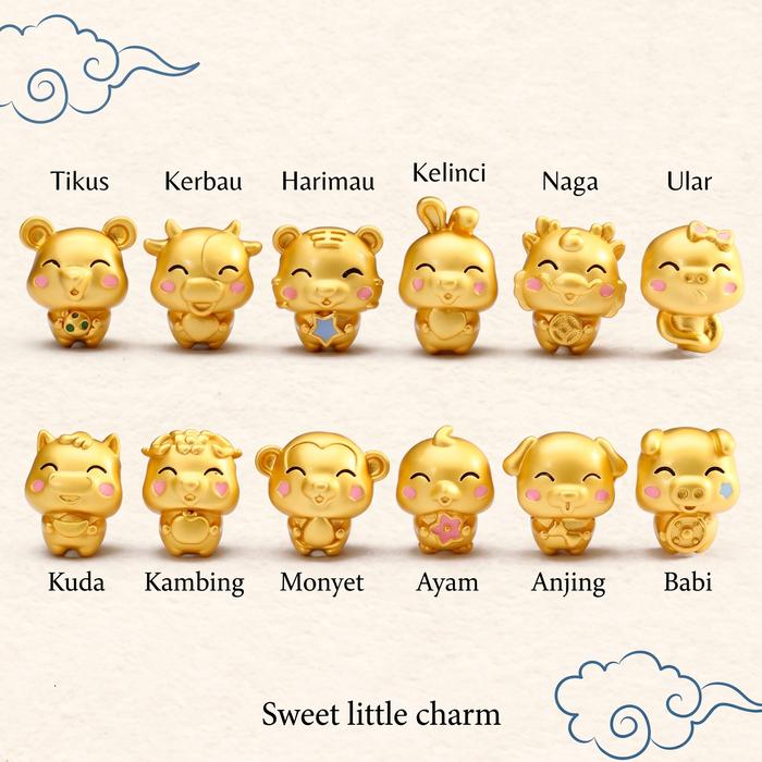 [SLC] — Charm Emas 12 Shio Cina (Chinese Zodiac Series)