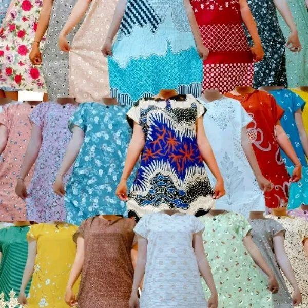Daster Busui Panjang Kekinian dengan Bahan cotton Grade A - Crinkle, Kain, Celana, Pendek, Ruffle Ra