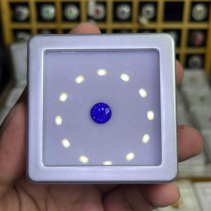 Natural Intens Vivid Violetish Blue Tanzanite Sertificate Gri 2.71 Ct Batu Permata Asli dengan Serti