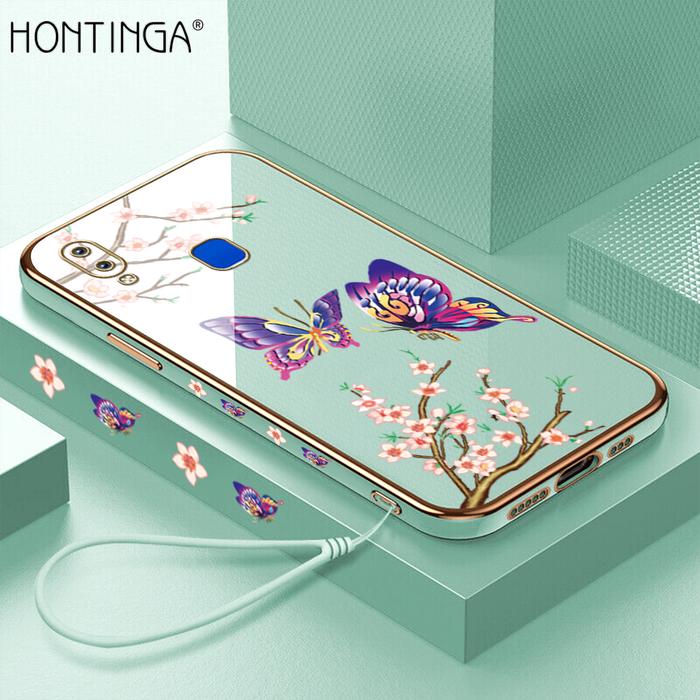 Hontinga Casing Ponsel VIVO Y91 Y95, Pelindung HP Kotak TPU Lembut