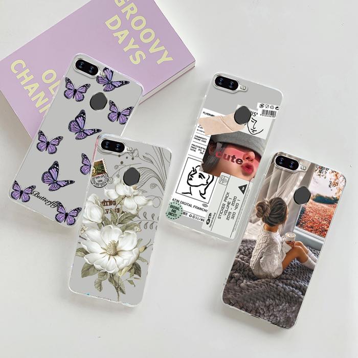 For OPPO A12 Phone Case Soft Fundas Flower Floral Printed TPU