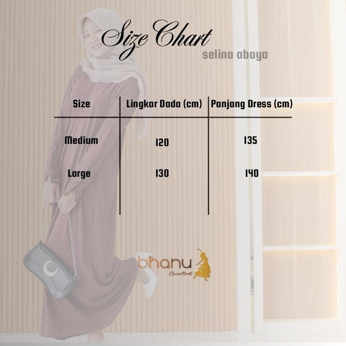 Bhanu-Selina Abaya Lambador Knit Premium Abaya Wanita Muslimah Bahan Knit Busui Gamis_Dress_Abaya By