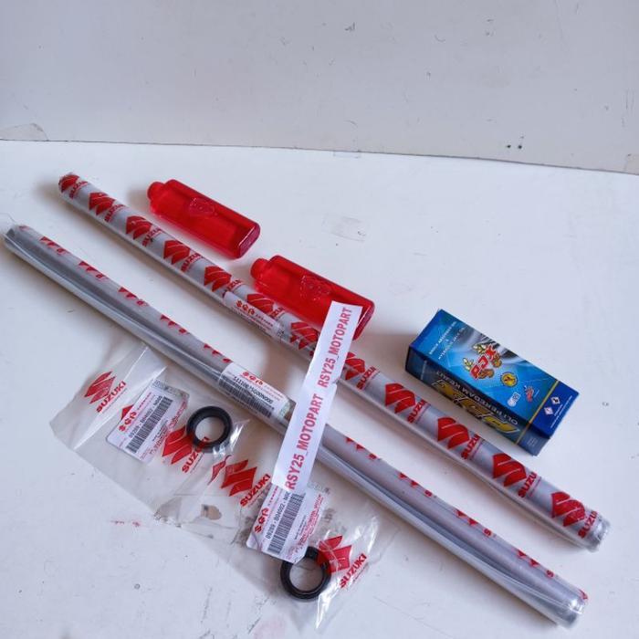 PAKET AS SHOCK DEPAN SUZUKI SATRIA FU 150 LAMA SATRIA FU 150 NEW OLI 2 BOTOL+SIL SHOCK