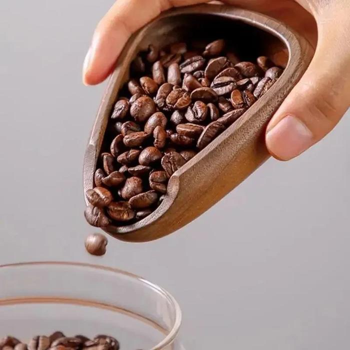 Wooden Coffee Bean Bowl Walnut Wood Coffee Bean Measuring Container Espresso Dosing Cup Tea Leaf Dis