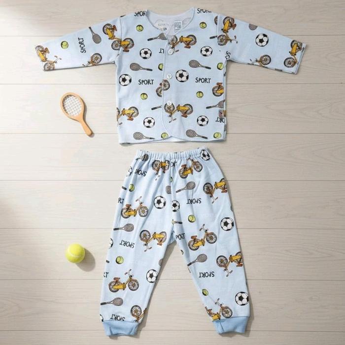 libby collection piyama oneset bayi balita cowo sport ball celana lengan panjang