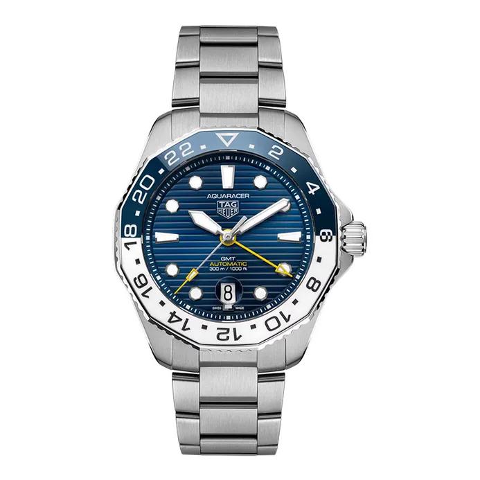 Jam Tangan TAG Heuer Aquaracer WBP2010.BA0632 Professional 300 GMT Automatic Blue Dial Steel Strap