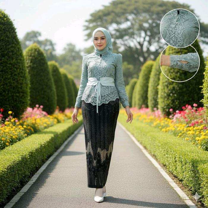 COD Setelan Kebaya Bali Modern Baju Kebaya Kondangan Atasan Kebaya Modern Set Kebaya Wisuda Favorit 