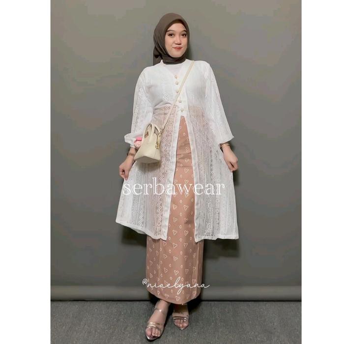 Daneen Outer Tunik Brocade Lace Outer Atasan Wanita  ADA JUMBO LD 120| Outer Kondangan |Outer Wisuda