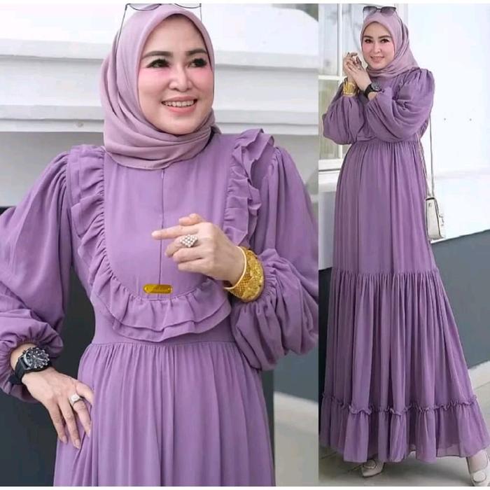 Gamis Rempel - Gamis Rempel Dada - Dress Rempel Crinkle Jumbo