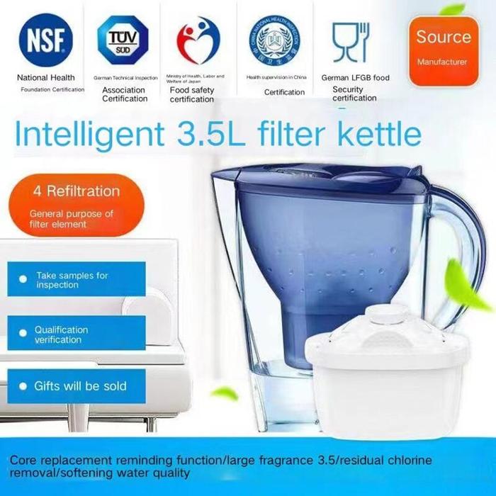 Terlaris, Alkaline Water Filter Pitcher 3.5L ated Carbon Filter