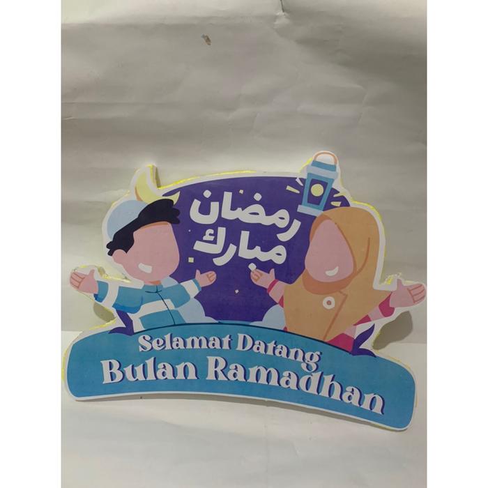 Safitiri Backdrop Premium Marhaban Ya Ramadhan Kareem Lebaran Eid Mubarak Styrofoam Dekorasi Mubarak