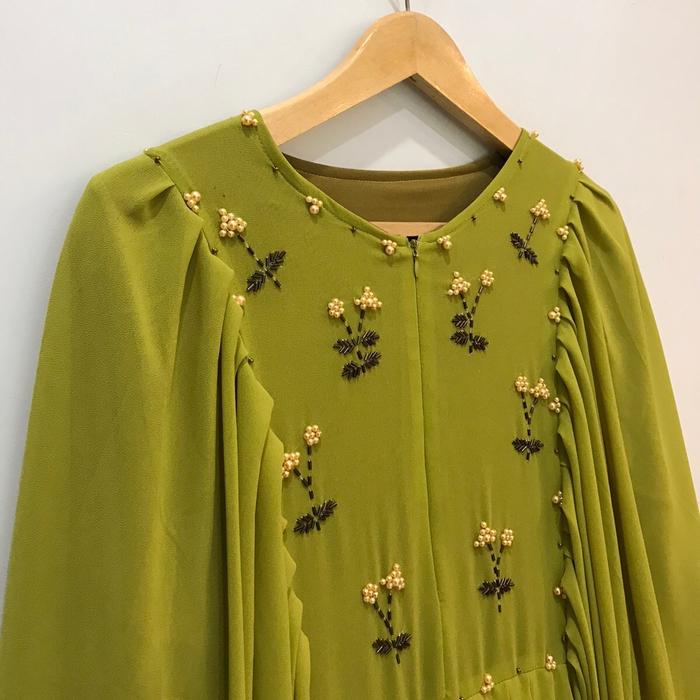 Gamis kaftan lime……………………….