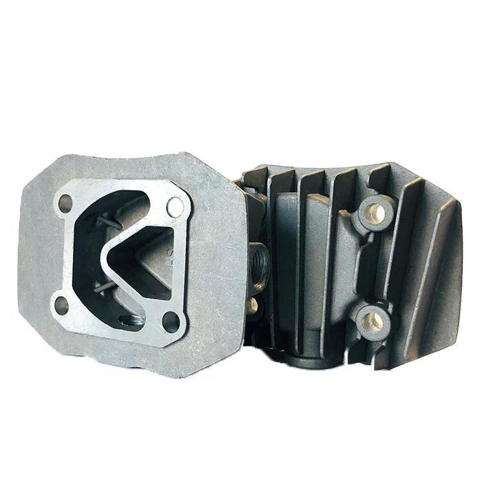 Gray Metal 1/2 3/8BSP Female Threaded Cylinder Head Air Compressor