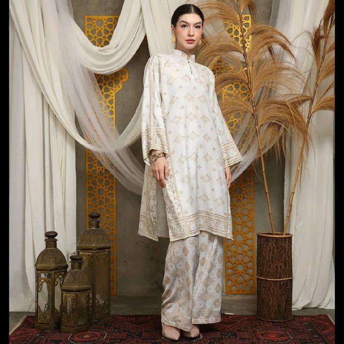 Setelan Ivory - Baju Setelan Putih - One Set Putih - Setcel Wanita - Setelan Premium - Setelan Celan