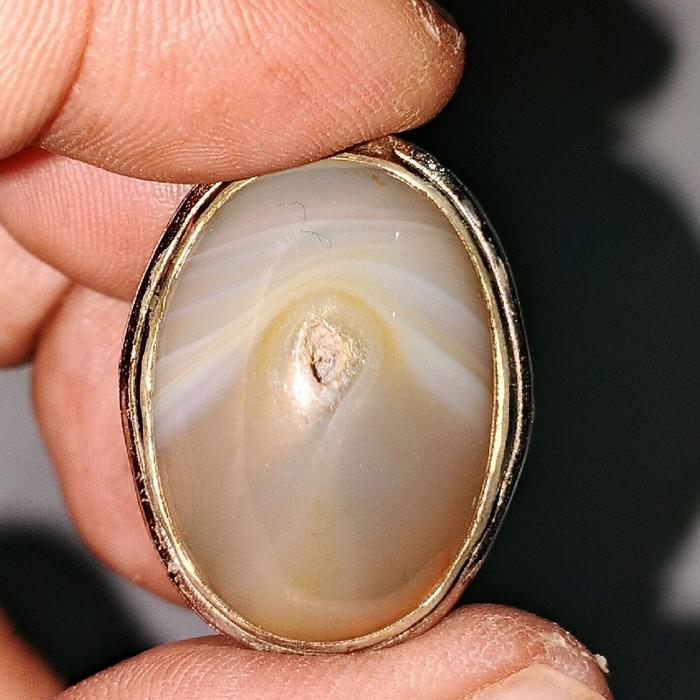 cincin batu akik junder combong. batu kalimantan