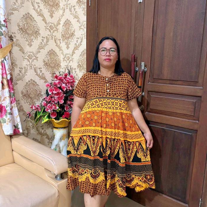 Daster dress jumbo motif batik bahan katun tebal