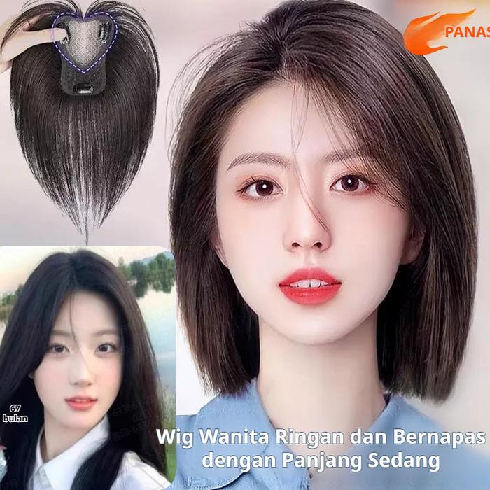 【Kirim dalam 24 jam】Toupee human Hair LACE TOUPEE/ Tempelan penutup botak rambut asli / toupee tipis