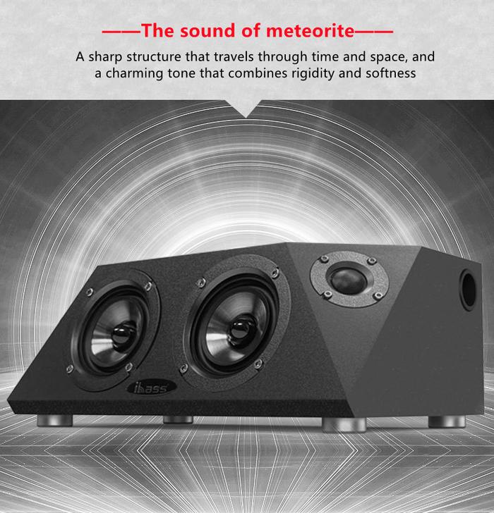 Speaker Bluetooth Home Theater Kayu 300W Desktop Audio Komputer TV