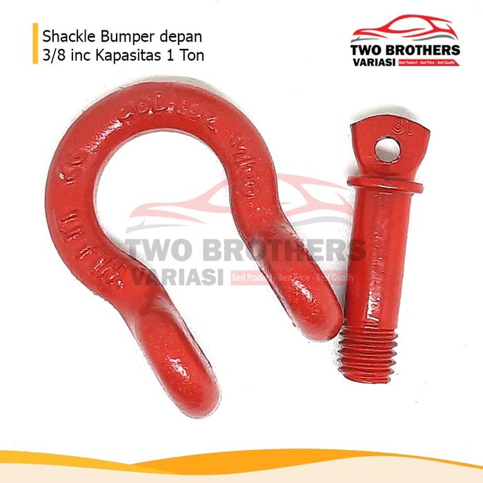 Shackle Omega 3/8 inc atau anting derek 1 Ton untuk mobil pengait towing bumper depan