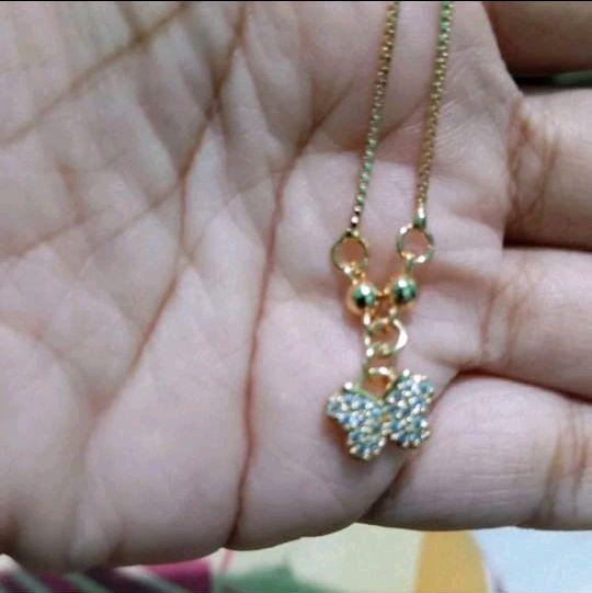 kalung anak cuping liontin kupu-kupu cantik terbaru