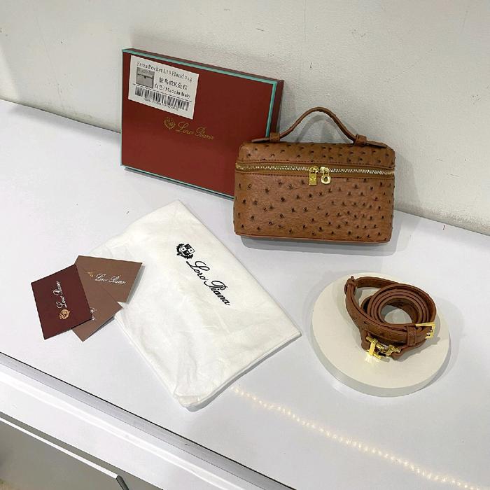 LP 01 Ostrich Leather  IDR 335,000  Available in White, Black, Brown, & Blue  Details  Shoulder stra