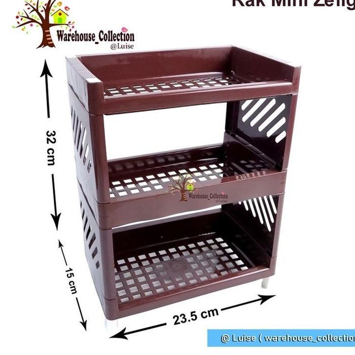 Rak Plastik Mini kobezlg Serbaguna 3 Susun / Rak bumbu Susun 3/ Rak Plastik kobezlg rak skincare