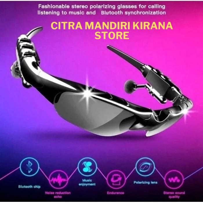KACAMATA CANGGIH BLUETOOTH BISA TELPON DAN MP3 - BONUS BOX, KABEL CHARGER DAN LAP