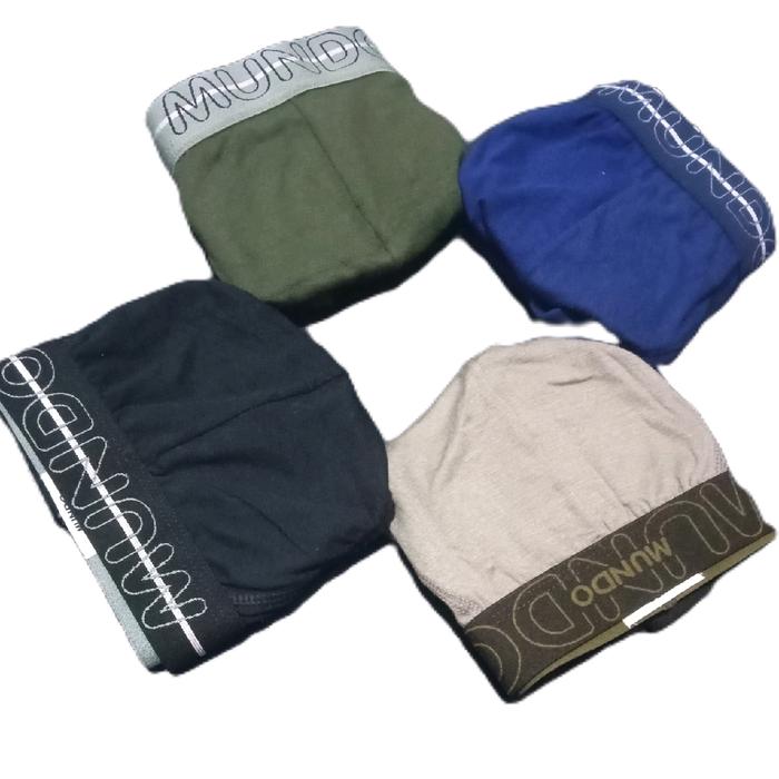 3 PCS celana dalam MUNDO ORIGINAL stok pabrik/celana dalam pria remaja dan dewasa Cowok Nyaman Katun
