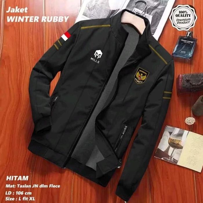JAKET TIMNAS MILLS TERUPDATE CUSTOM WATERPROOF FREE NAMA