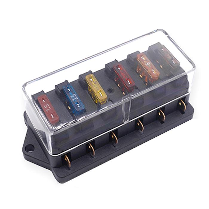 6 Way Fuse Holder Box Car Vehicle Circuit Blade Fuse Box