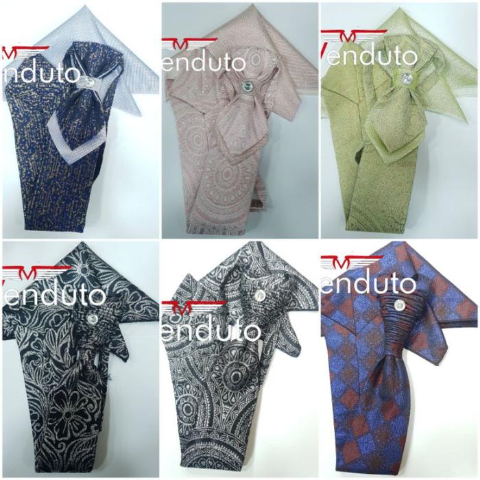 Dasi pengantin STS / Dasi kerut pengantin / Dasi pengantin pria / Dasi modern pengantin  (model 2)