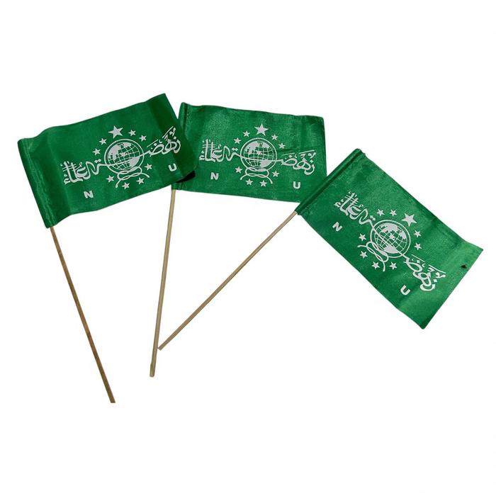 GROSIR BENDERA TANGAN MINI NU, PECINTA SHOLAWAT, HARI SANTRI NASIONAL PER 1 PCS STIK BAMBU