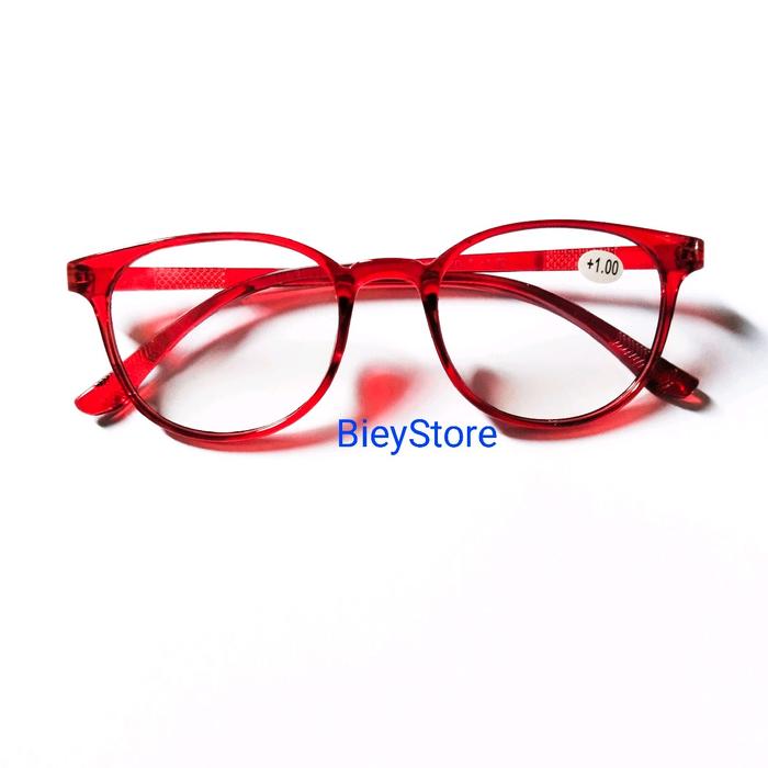 Kacamata Baca Plus Vicellia FL 402 Frame Merah dengan Lensa Antiradiasi