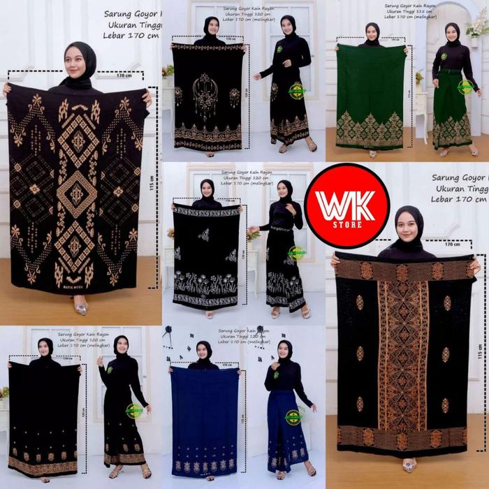 SARUNG WANITA RAYON | SARUNG MUZA | SARUNG KIESSNA | 50++ MOTIF | SARUNG BATIK GLOYOR GOYOR | SARUNG