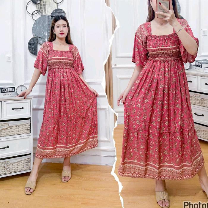 Dress Reva/Dress jumbo/Dress cantik/Dress kekinian/Dress bigsize