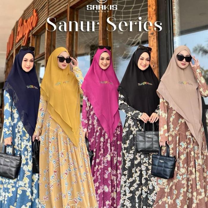 Sarkis Sanur Series Set Khimar Syari Printing Premium