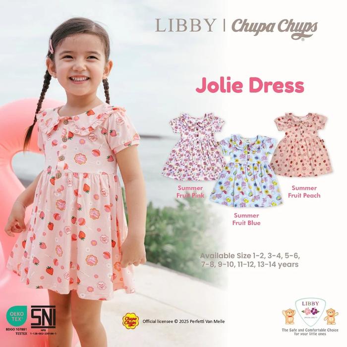 LIBBY Chupa Chups Dress Anak Perempuan