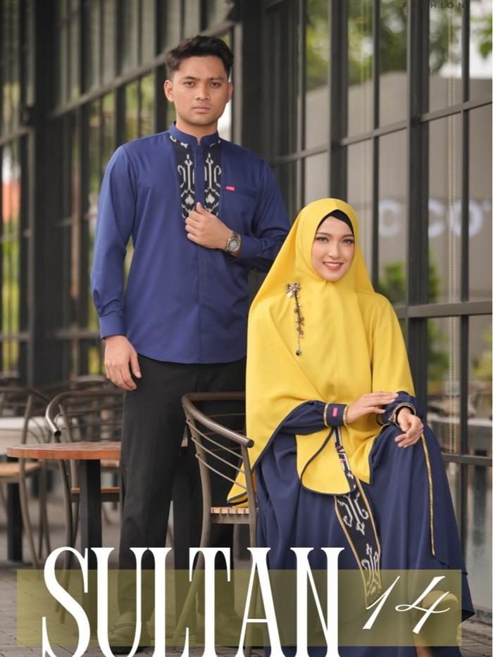 AULIA Sultan 14 Gamis Set Hijab Dress Wanita Muslim Syari Mewah