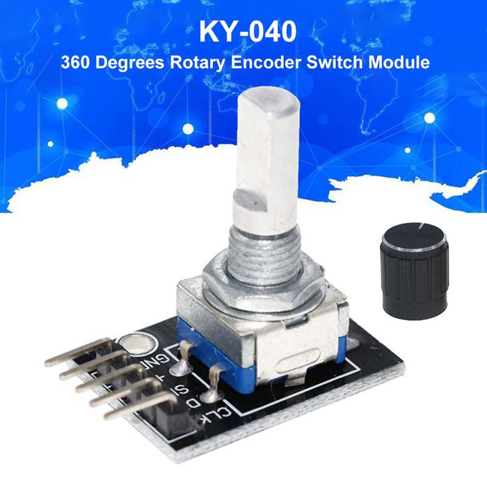 1-10PCS 360 Degree Rotary Encoder Module KY-040 Brick Sensor Development Board with Knob Cap Potenti
