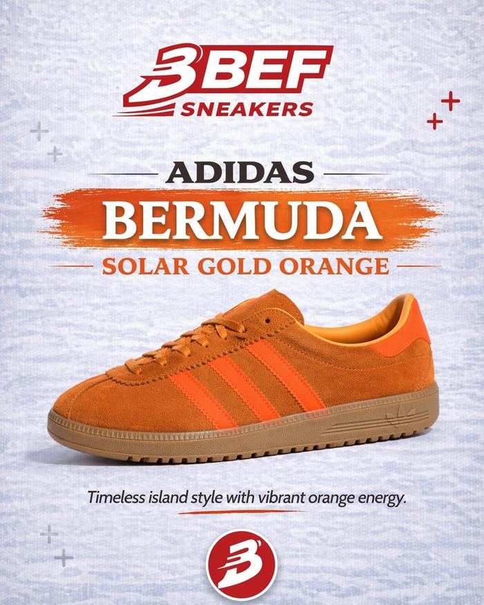 ADIDAS BERMUDA SOLAR GOLD ORANGE BRAND NEW IN BOX