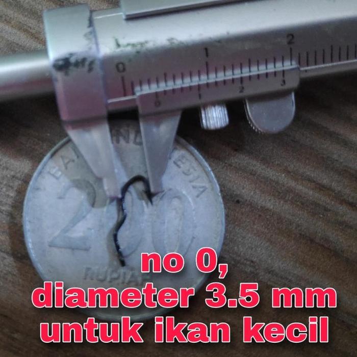 Kail Pancing Otomatis Flip Hook Anti Mocel No. 0 Lebar 3,5mm Ikan Kecil Wader Betok dll - Lure urek 