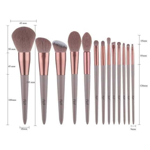 KOMPLIT [FS] FREE POUCH Kuas Make Up 13 Pcs Set Kuas Make Up Brush 13pcs Bulu Sintetis Set Make Up B
