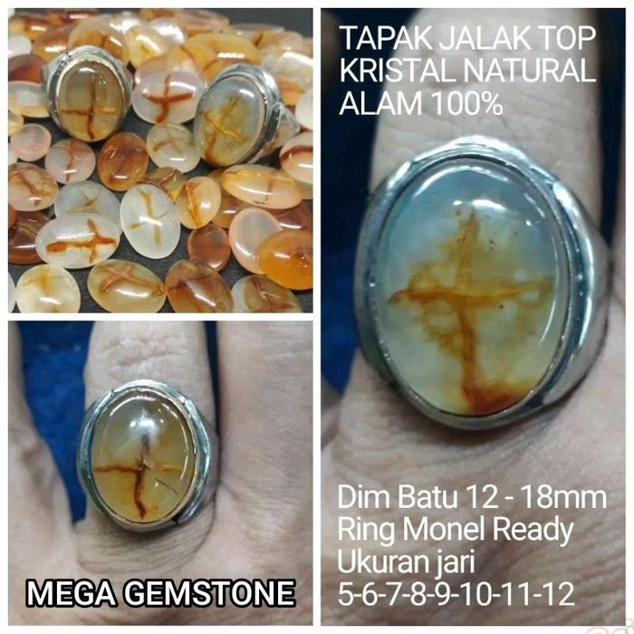 CINCIN BATU TAPAK JALAK  CRYSTAL NATURAL ALAM