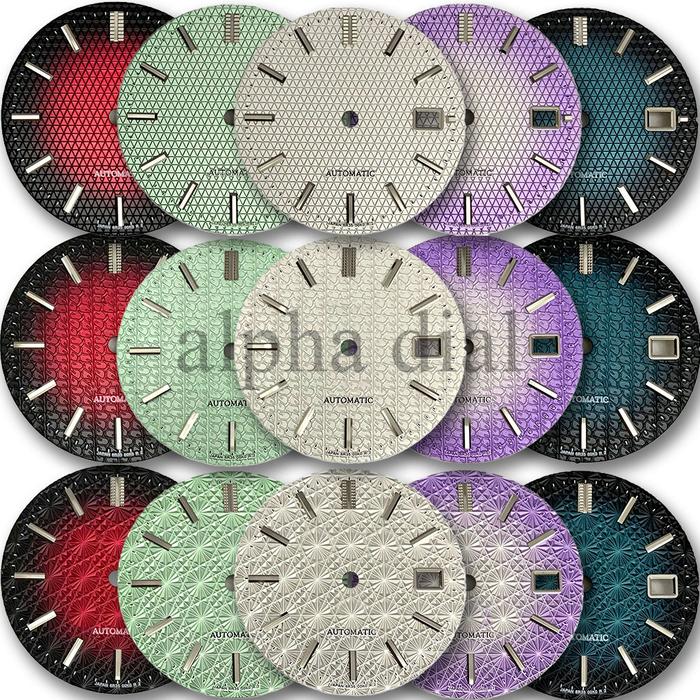 28.5mm/31mm Artistic Flower Web Texture Watch Dial Suitable for NH35/36/4R Automatic Mechanical Move