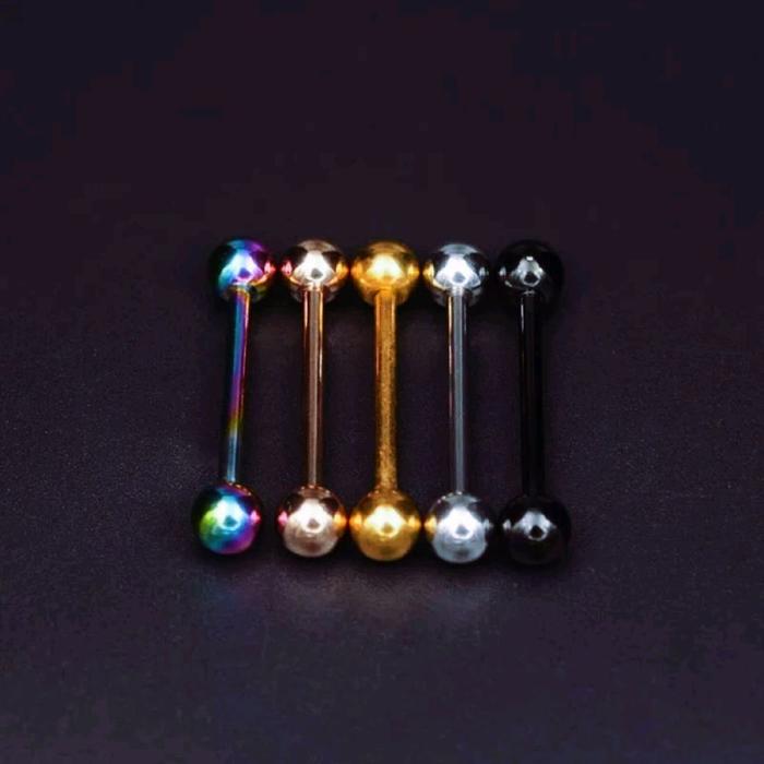 TINDIK LIDAH STAINLESS / ANTING LIDAH STAINLESS / TINDIK TELINGA / PIERCING LIDAH STAINLESS